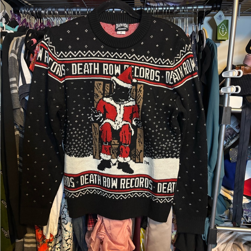 Death Row Records Black Holiday Christmas Crewneck Sweater